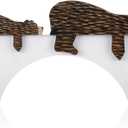 Threehoney 2 Pcs Brown Wooden Bear Door Topper Decor Adorable Bear Shape Art Door Hinge Topper Sleeping Shape Nursery Decor Statue Forest Animal Corner for Birthday Party Home Office Bedroom Aesthetic (Gray)