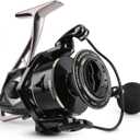 KastKing Megatron Spinning Reel, Freshwater and Saltwater Spinning Fishing Reel, Rigid Aluminum Frame 7+1 Double-Shielded Stainless-Steel BB, Over 30 lbs. Carbon Drag, CNC Aluminum Spool & Handle