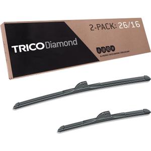 TRICO Diamond (25-2616) 26 Inch & 16 inch pack of 2 High Performance Automotive Replacement Windshield Wiper Blades For My Car Super Premium All Weather Beam Blade for Select Vehicle Models