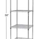 Finnhomy Heavy Duty 5 Tier Wire Shelving Unit, 18x18x59-inches 5 Shelves Storage Rack, Metal Shelving with Thicken Steel Tube, NSF Certified, Chrome