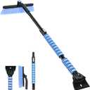 YLCVBUD 44" Snow Brush and Ice Scrapers Detachable, 360 Pivoting Soft Bristle Head,Foam Grip, for Car,Trucks,or SUV Window & Windshield Tool