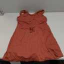 Caracilia Women's Tennis Mini Dresses Summer Workout Built in Shorts Golf Athletic Sleeveless One Piece Active Romper Dress Rust Red Medium