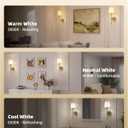 Rechargeable Wall Lights, Battery Operated Wall Sconce Set of 2, 7500mAh, Dimmable, Remote Control, Timer, Magnetic Bulb, 3 Color Temps, RGB, Wireless Wall Lamps, for Bedroom Living Room Hallway Decor
