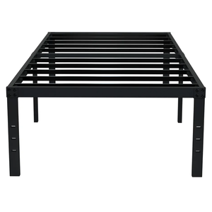 EMODA 18 Inch Twin XL Bed Frames No Box Spring Needed, Heavy Duty XL Twin Metal Platform Bed Frame with Tall Storage Space, Noise Free, Easy Assembly, Black