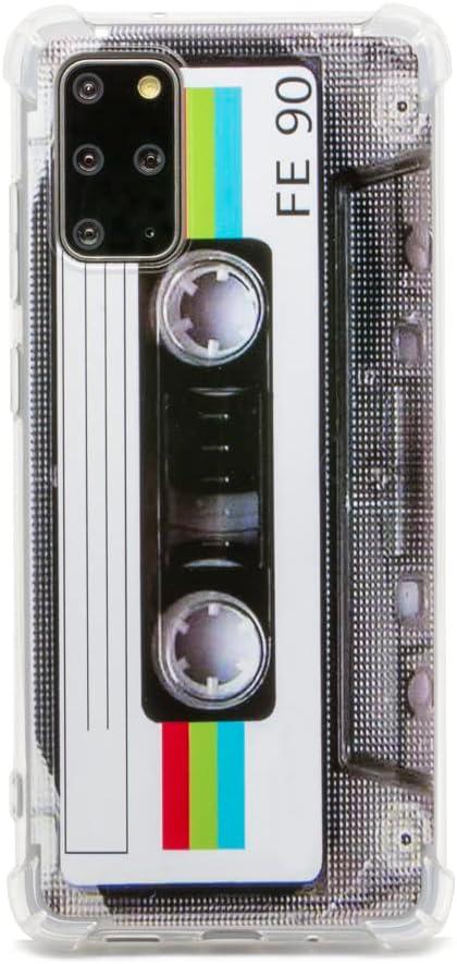 FAteam Case for Galaxy S20 Plus with Reinforced Corners TPU Soft Bumper Retro Cassette Tape Case Compatible with Samsung Galaxy S20+