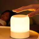 Portable Baby Night Light,3 Colours Egg Light for Nursery,Rechargeable Night Light for Kids,Small Cordless Table&Bedside Lamp,Eye Caring Dimmable LED Touch Lamp for Toddler,Girl,Boy,Nursing