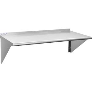 HALLY SINKS & TABLES H Stainless Steel Shelf 18 x 48 Inches, 400 lb, Commercial Wall Mount Floating Shelving for Restaurant, Kitchen, Home and Hotel