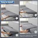 Couch Cushion Covers Sectional Couch Covers Stretch Washable Soft Seat Cushion Covers Furniture Protector Sofa Slipcovers for Pets(Light Grey,1 Piece Seat Cover or Back Covers)