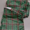 SASTYBALE Christmas Vinyl Tablecloth with Flannel Backing Checkered Plaid Plastic Tablecloths Waterproof & Oil Proof Wipeable Table Cover for Winter, Xmas Holiday(Green, 52"x70"(4-6 Seats))