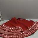 Christmas Tree Skirt, Christmas Decorations,Knitting Wool Retro Small Snowflake Xmas Tree Skirt Decorations,Can be Used as a Shawl.(48 Inch,Red)