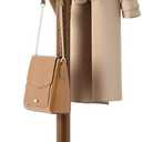 GREENSTELL Coat Rack with 8 Hooks, Wooden Coat Rack Freestanding with Shelf, Coat Tree with 4 Height Options 50.5"-72.6", Coat Hanger Stand for Bags, Clothes, Umbrellas, Hats, in Home, Brown