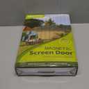 Reversible Left Right Side Opening Magnetic Screen Door for 60 x 80 in French Door, Screen Itself Size: 62" x 81", Glass Sliding Door Heavy Duty Screen Door Mesh Curtain for Front Patio Or Large Door (Polyester-Black)