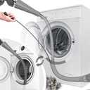 Sealegend 2PCS Dryer Vent Cleaner Kit with Guide Wire Vacuum Hose Attachment Brush Lint Remover Power Washer and Dryer Vent Vacuum Hose Grey (Gray)