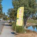 Lemonade Feather Flag for Business Advertising 6 FT Swooper Flag for Storefronts Retailers Shops Food Trucks Events and Fairs (Flagpole Not Included)
