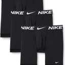 Nike Men's Essential Micro Stretch Long Leg Boxer Brief Underwear (3-Pack, XL)