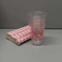 Yaomiao 100 Pcs Valentine's Day Pink Bow Plastic Cups 12oz Disposable Clear Galentine Pink Plastic Cups with Lids and Straw Cute Bow Cup Bulk Birthday Wedding Party Favors Supplies for Cold Beverage