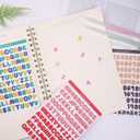 3 x 2400 Pieces Small Colorful Vinyl Letter Stickers, 24 Sheets Self Adhesive Mini Alphabet Stickers, 0.5 inch Numbers Letters Labels DIY Crafts Art Making, Used for Cards, Notebook Decor
