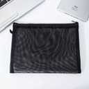 Mesh Cosmetic Bag 3 Size Makeup Bag Set Nylon Waterproof Organizing Bags Purse Organizer Pouches Travel Bags with Zipper (5,Medium)