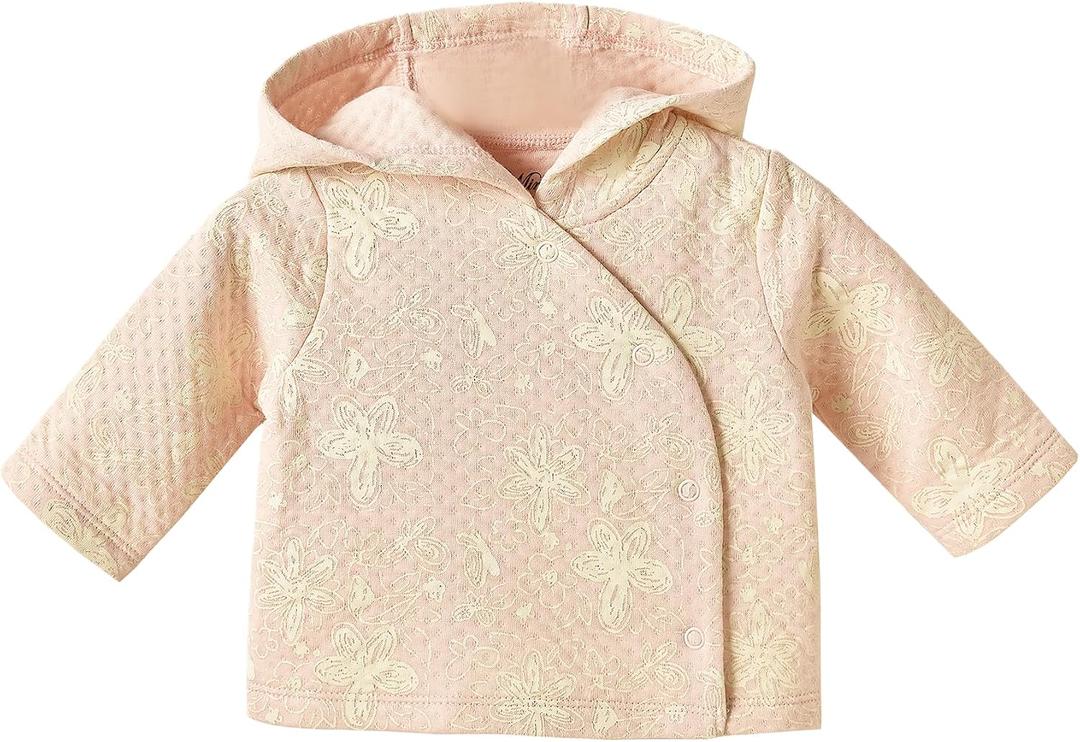 Baby Girl Jacket 0-12M, 100% Cotton Lightweight Comfortable Infant Jacket for Spring, Fall and Cool Summer Evenings