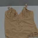 SHAPERIN Sexy Lace Shapewear Bodysuit Women's Sleeveless V Neck Tummy Control Backless Thong Tank Tops Body Suit Shaper (Nude)