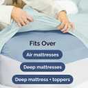 Extra Deep King Sheet Set - 6 Piece Breathable and Cooling Sheets - Hotel Luxury Bedding for Women, Men, Kids & Teens - Easy & Secure Fit - Soft, Wrinkle Free and Comfy - Extra Deep Pockets - Ice Blue