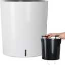 SAROSORA Large Round Self Watering Planter Pot 12.5'' for Home Garden Patio Tall Tree