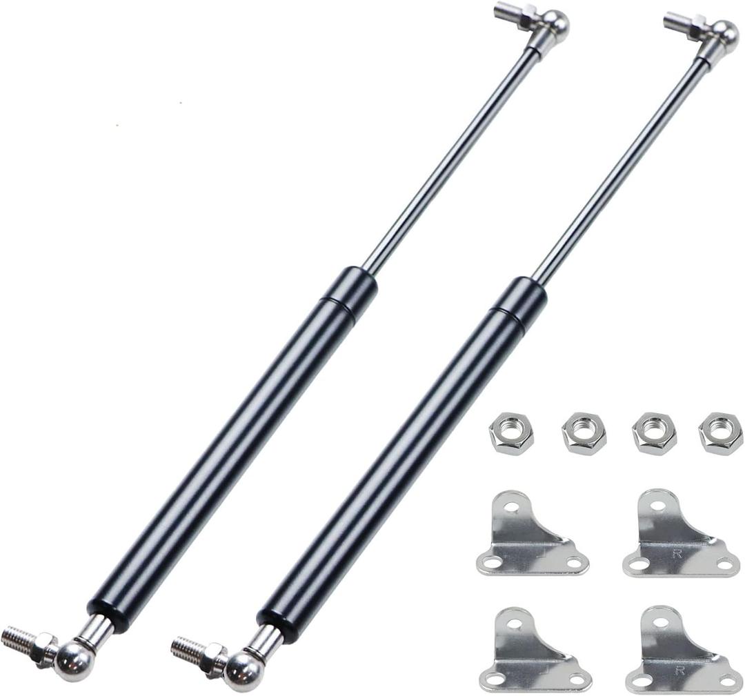 15 Inch Gas Struts 100lb (2 Pack) with Brackets, Heavy Duty Lift Support for Motorhome Bed, RV Door, Boat Hatch, Camper Shell, Tool Box Lid, Cabinet - Hydraulic Shock Springs