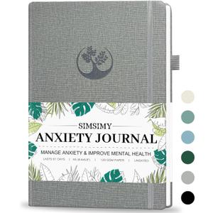 Mental Health & Anxiety Journal, 91 Days Mood Tracker Journal for Mindfulness, Self Care & Stress Relief, Guided CBT Journal with Mental Health Coloring Book Pages & Dream Diary to Record, Wellness Gifts for Women Men