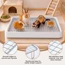 Maxcheck Stainless Steel Grids for Large Rabbit Litter Box Heavy Duty Cage Grid for 22x18x3 Inch Cage, Easy Clean Replacement-cage Bottom for Rabbit, Cat, Guinea Pig & Chinchilla