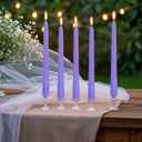 2 x 6 Pack 10 Inch Mauve Purple Spiral Taper Candles for Celebrations and Religious Ceremonies, Unscented Dripless Twisted Candlesticks for Dinner Decorative Accents Relaxation and Meditation