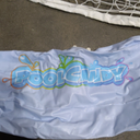 Poolcandy Inflatable Floating Giant Volleyball Game Set Perfect for The Pool or The Backyard