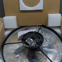 Ceiling Fans with Lights, 24 Inch Flush Mount Fandelier Ceiling Fan, Remote Control, Low Profile, Reversible DC Motor, Dimmable LED Fan for Bedroom, Kitchen, Dining, Office (Black)