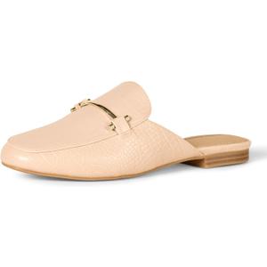 Women's Buckle Mule, Beige Crocodile, 9.5