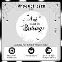 Halloween Baby is Brewing Round Backdrop Covers, 6 Ft Cute Ghost Stretchy Backdrop Stand Covers, Photography Background Circle Stand Covers for Baby Shower Gender Reveal Birthday Party Decor (white)