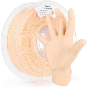 AMOLEN 3D Printer Filament PLA, True High Speed 600mm/s 1.75mm PLA Filament Peach Fuzz (Flesh color)PLA, 1KG/2.2lb, Dimensional Accuracy +/- 0.02 mm, Smooth & Non-Tangle, Fits for Most FDM 3D Printer