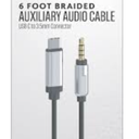ACX USB C TO 3,5MM CABLE 6FT BK
