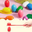 JOYIN 24 PCS Easter Egg and Spoon Race Game Set, 12 Players Carnival Egg and Spoon Relay Game for Kids & Family Activity Holiday Outdoor Yard Easter Egg Hunt Birthday Party Lawn