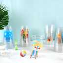 100Pcs Beach Pool Party Decoration Cups, 12 Oz Summer Disposable Cups for Summer Beach Pool Hawaiian Luau Birthday Party Decoration Supplies
