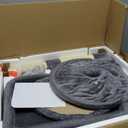 Litter Box Enclosure with Cat Tree,Cat Tree with Litter Box Enclosure,Hidden Pet Washroom Furniture with Sisal Scratching Post,Hammocks,Condo,Multiple Platform,Soft Plush Perch, Grey