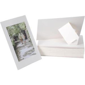 50 Pack Standing Paper Picture Frames 4x6,Cardboard Photo Frame with Easel,Paper Photo Frame Cards,Gallery Frames Bulk For Mother's Day Father's Day Graduation Birthdy Wedding Classroom Craft DIY, White