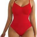 SHAPERX Women's Shapewear Bodysuit Tummy Control Body Shaper Seamless Sculpting Snatched Waist Body Suit L