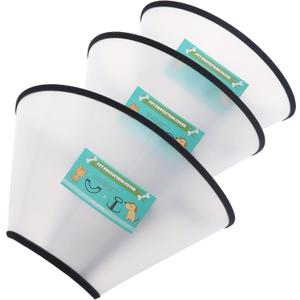 GLADOG Soft Dog Cone Collar, 3 PCS (XL is Only 1 PCS) Flexible Plastic Cone for Dogs After Surgery, Dog Recovery Collar, Adjustable E-Collar for Large Dogs Cat, Comfy Elizabethan Collar