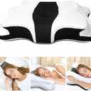 Memory Foam Pillows, Cervical Pillow for Neck and Shoulder Pain Relief, Ergonomic Contour Bed Pillow, Soft for Side Sleep Stomach Sleeping and Back Sleeper, Size: Queen Size-24.8''Lx14.96''Wx5.78''H