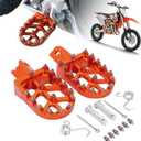 AnXin Foot Pegs Motorcycle Universal CNC Footpeg for SX SX-F 50-125cc BT200X Mini Bike SSR Apollo RFZ TaoTao Lifan Kayo Coolster Pit Bike - Orange