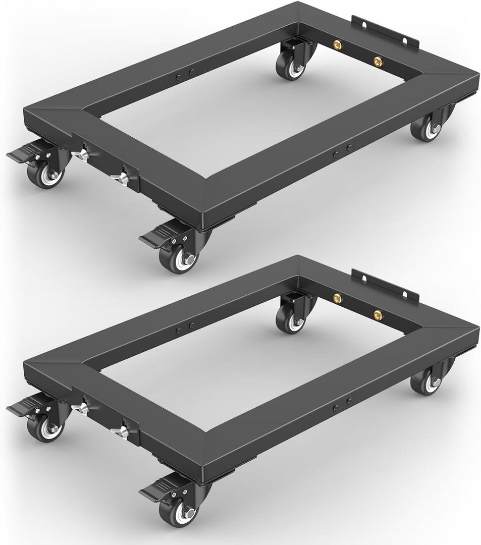 IMAYCC Furniture Moving Dolly 1800LBS, Heavy Duty Dolly cart with Wheels, Reinforced Steel Frame Moving Dolly 4 Wheels with Brake 23.4" x 15.7" Furniture Dolly 2 Packs