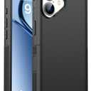 for iPhone 16E Case,2X Screen Protector,Heavy Duty Protection,Military-Grade Drop Protection,Rugged & Durable Phone Case for iPhone 16E 6.1 Case Black