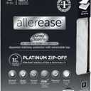 AllerEase Platinum Zip-Off Top Waterproof Mattress Protector Full Size 360 Degree Zipper Allergen Barrier Temperature Balancing Luxurious Plush Top Separately Machine Washable Mattress Cover (White)