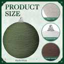 12 Pcs 4 Inch Large Farmhouse Christmas Ball Ornaments Jumbo Big Boho Jute Rope Hanging Burlap Neutral Rustic Ornament for Xmas Tree Wreath Garland Wedding(White, Brown, Camel, Green)