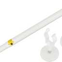 MUTUACTOR 1PCS Magnetic Curtains Rods,Heavy-Duty White Magnetic Door Curtain Rods for Metal Doors 13 to 26,No Drilling Anti-slip Window Curtain Rods Adjustable Y-Clamp Magnetic Holders for Curtains