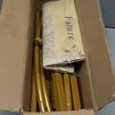 7.2FT Adjustable Balloon Party Arch Backdrop Stand and Double Sided Color Cover and 18LBS Water Weight Bag and Portable Storage Bag Set, Gold Metal Birthday Arch Backdrop Stand for Any Event Decor